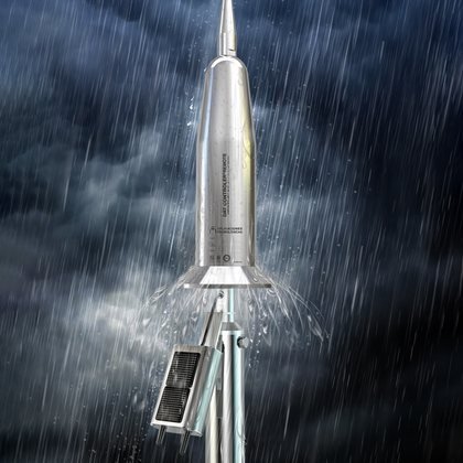 Pararrayos bajo tormenta